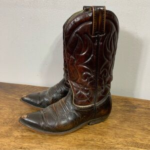 Vintage Leather Cowboy Boots